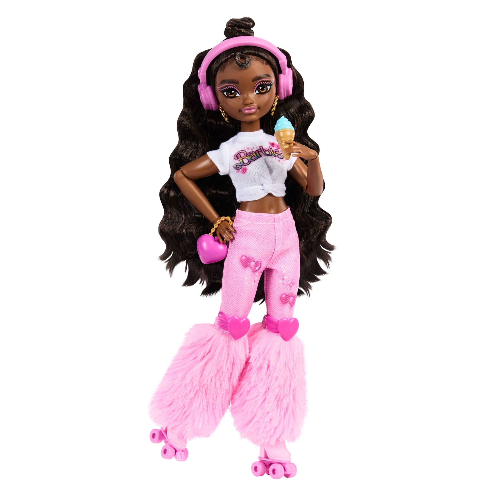 Dream Besties Barbie Brooklyn Roller Skating Fashion Doll With 9 Music & Video Themed Accessories