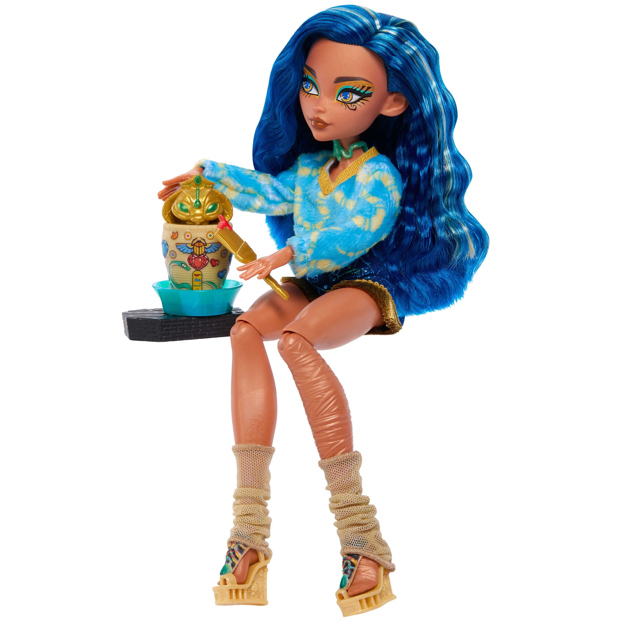 Monster High Self-Scare Secrets Cleo De Nile Fashion Doll With 13 Realistic Accessories - Image 3