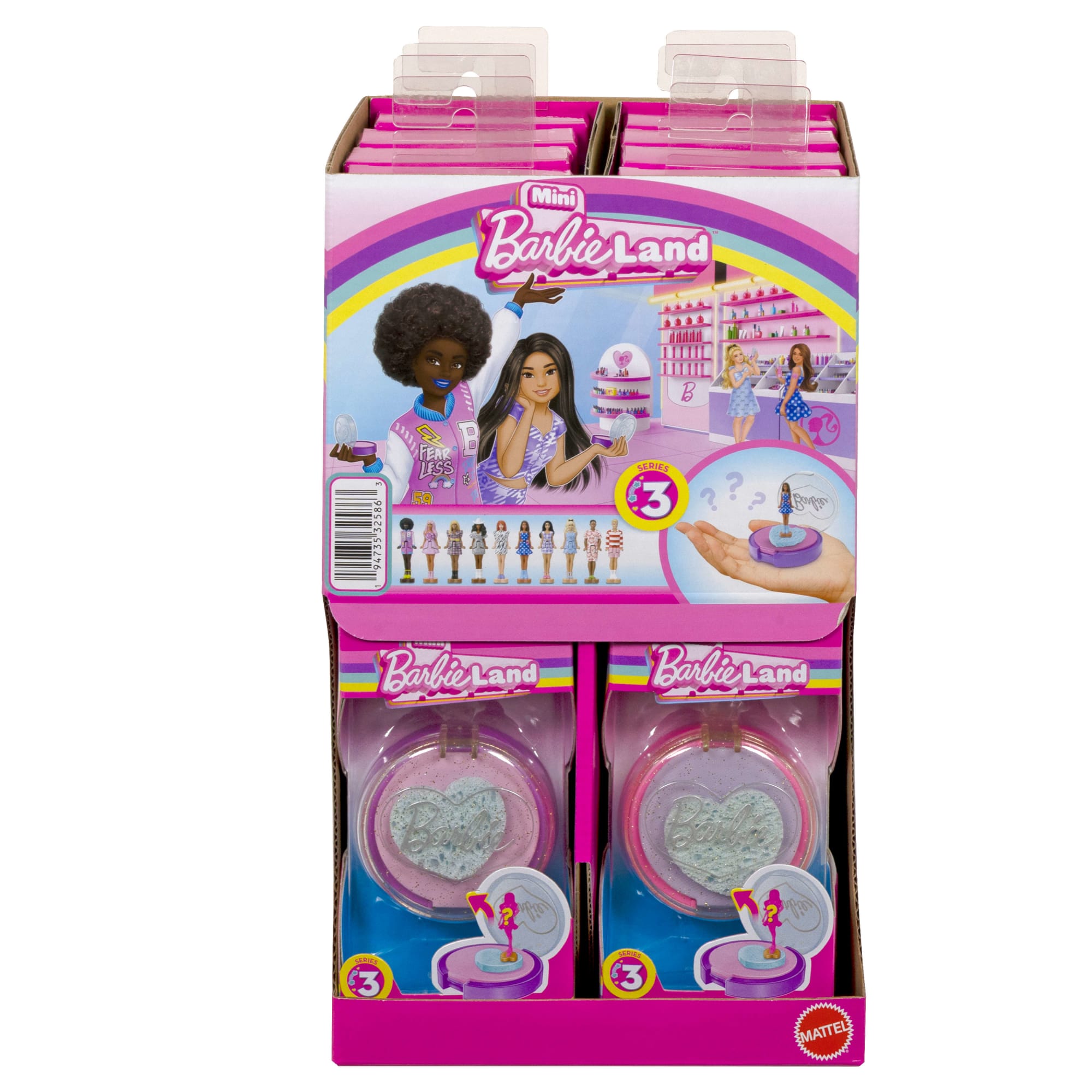 Barbie Mini Barbie Land Fashionistas Dolls. 1.5-Inch Dolls in Perfume Compact. Surprise Reveal - Image 5