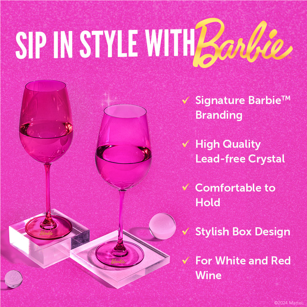 Barbie™ X Dragon Glassware® Wine Glasses - Image 3