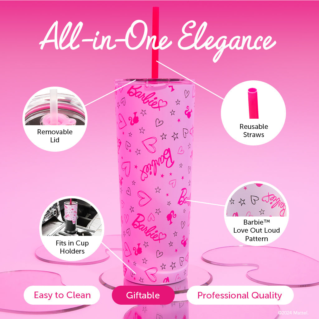 Barbie™ Love Out Loud Tumbler - 24 Oz - Image 5