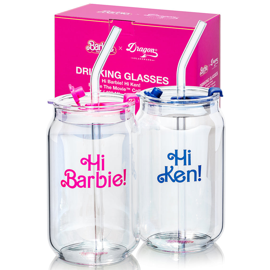 Barbie™ the Movie X Dragon Glassware® Hi Barbie! Hi Ken! Drinking Glasses - Image 13