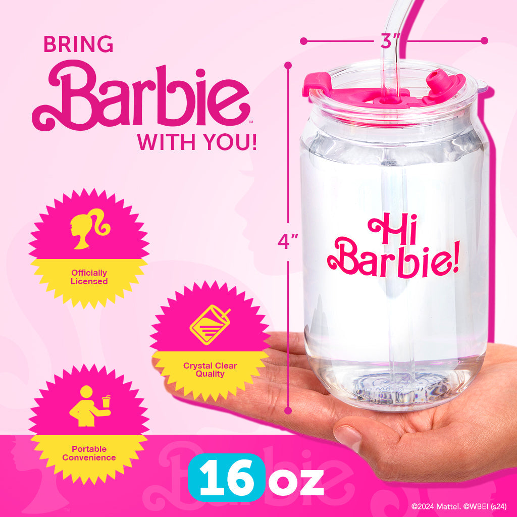 Barbie™ the Movie X Dragon Glassware® Hi Barbie! Hi Ken! Drinking Glasses - Image 2