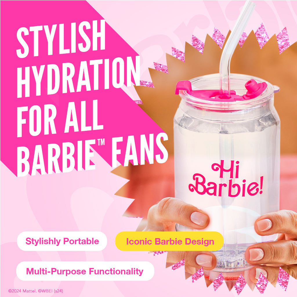 Barbie™ the Movie X Dragon Glassware® Hi Barbie! Hi Ken! Drinking Glasses - Image 3