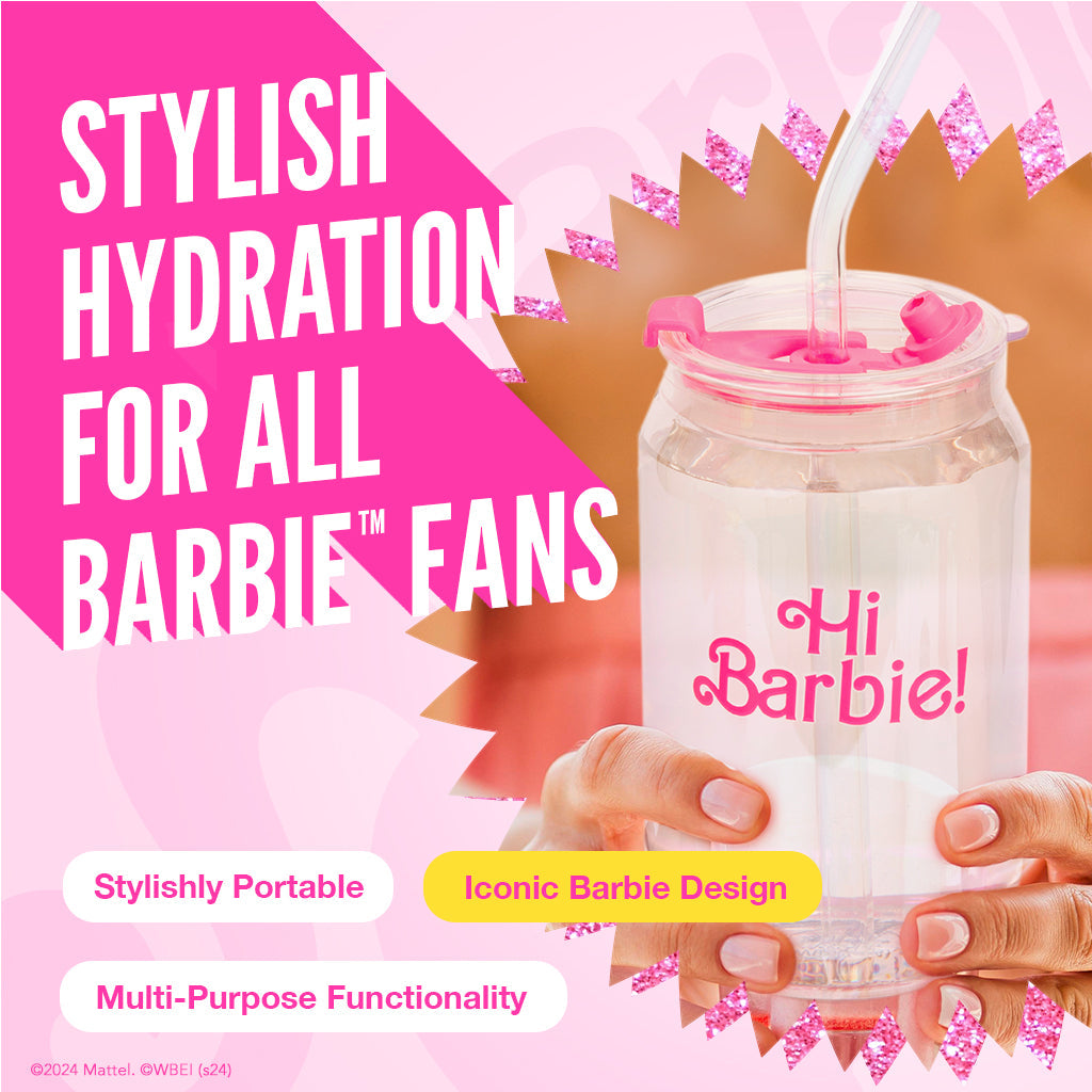 Barbie™ the Movie X Dragon Glassware® Hi Barbie! Hi Ken! Drinking Glasses - Image 10