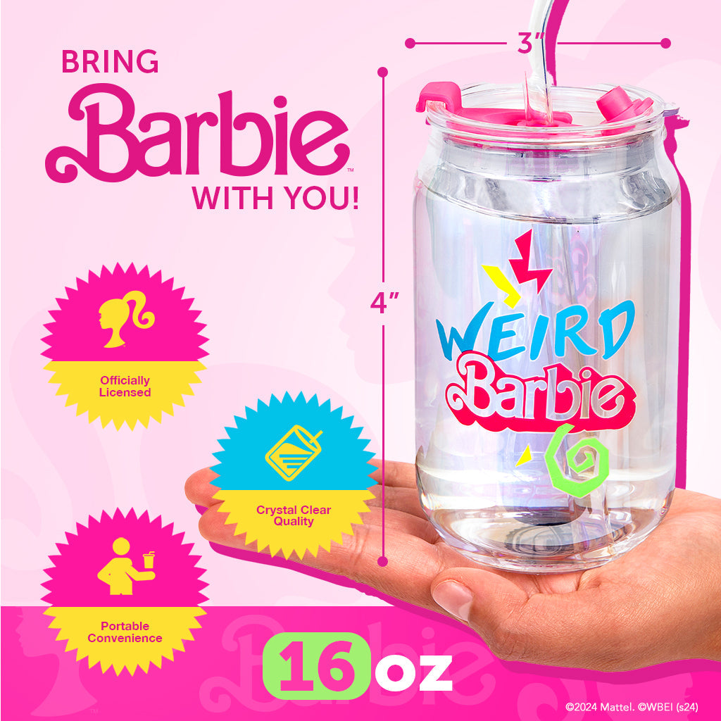Barbie™ the Movie X Dragon Glassware® Weird Barbie™ Drinking Glasses - Image 2