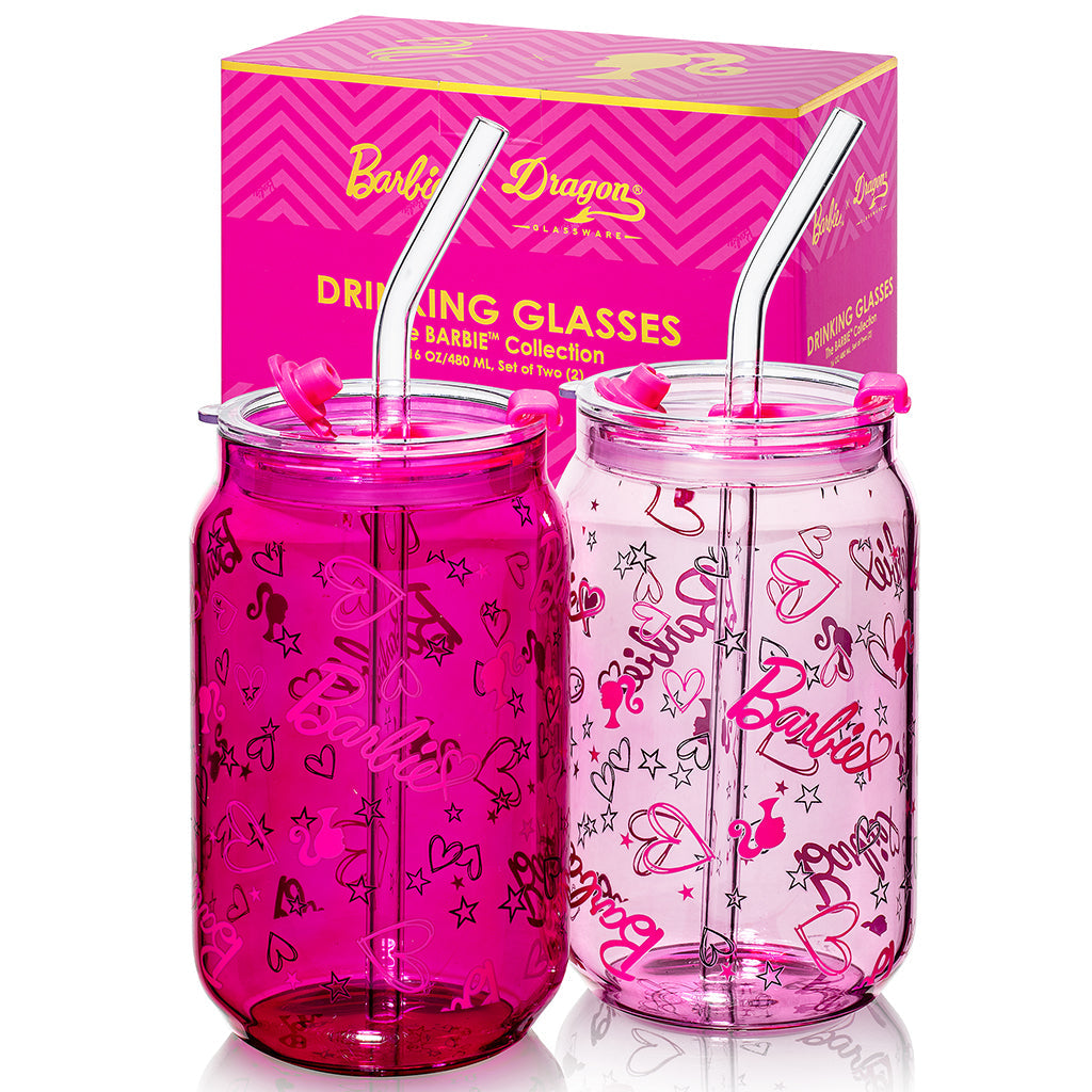 Barbie™ X Dragon Glassware® Love Out Loud Drinking Glasses - Image 8