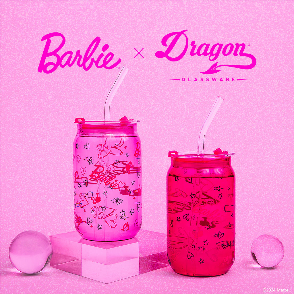 Barbie™ X Dragon Glassware® Love Out Loud Drinking Glasses - Image 7
