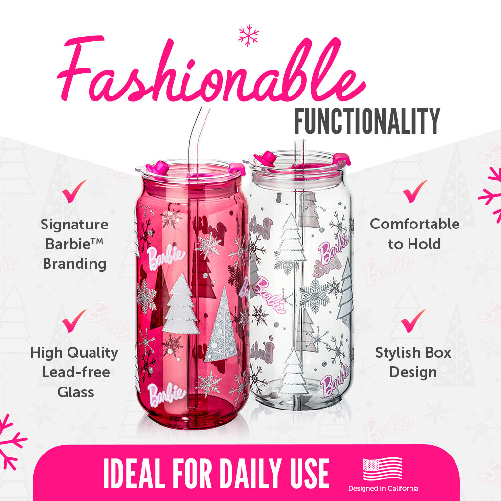 Barbie™ Christmas Drinking Glasses - 20 Oz - Image 3