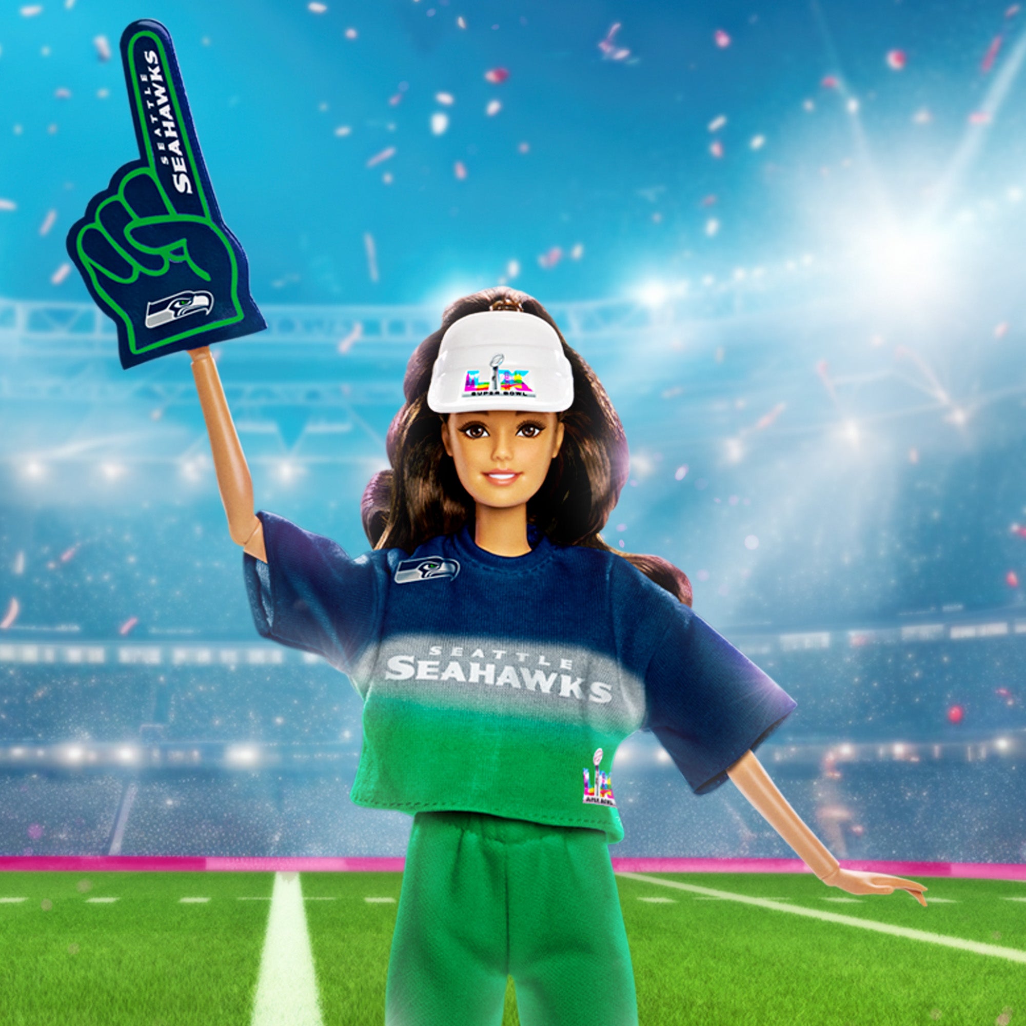 Barbie Super Bowl LX Seattle Seahawks Doll - Image 6