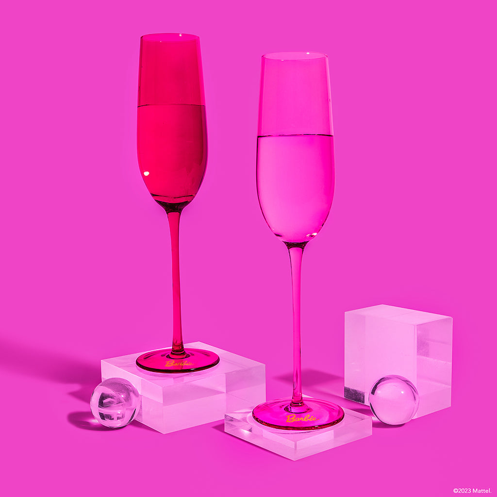 Barbie™ X Dragon Glassware® Champagne Flutes - Image 2