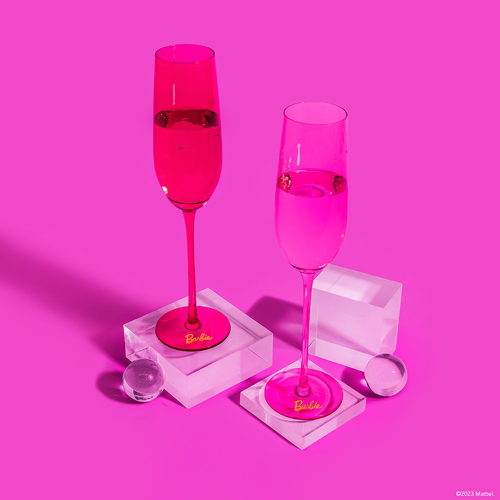 Barbie™ X Dragon Glassware® Champagne Flutes - Image 3