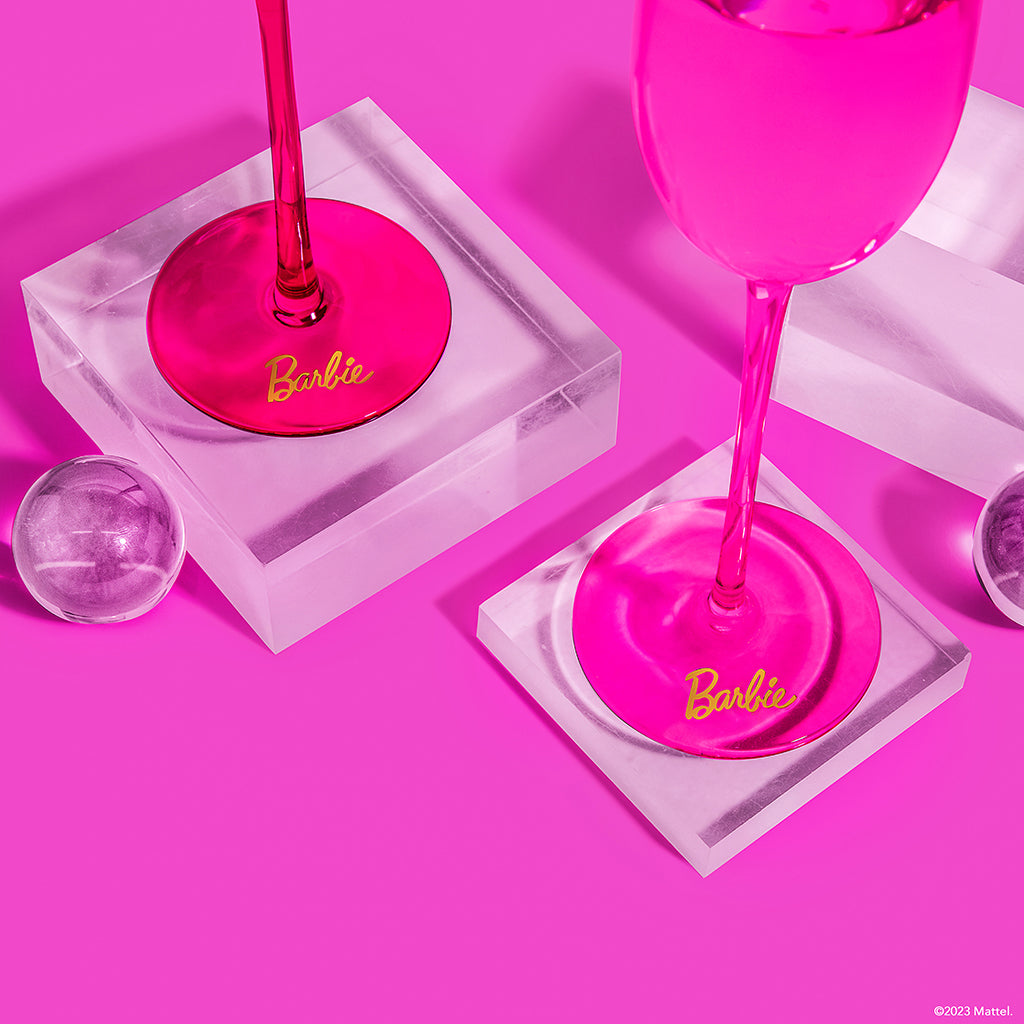 Barbie™ X Dragon Glassware® Champagne Flutes - Image 4