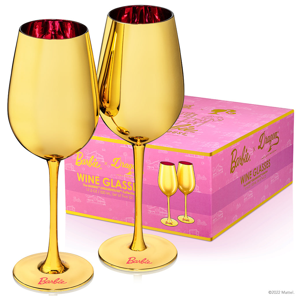 Barbie™ X Dragon Glassware® Dreamhouse™ Wine Glasses - Image 5