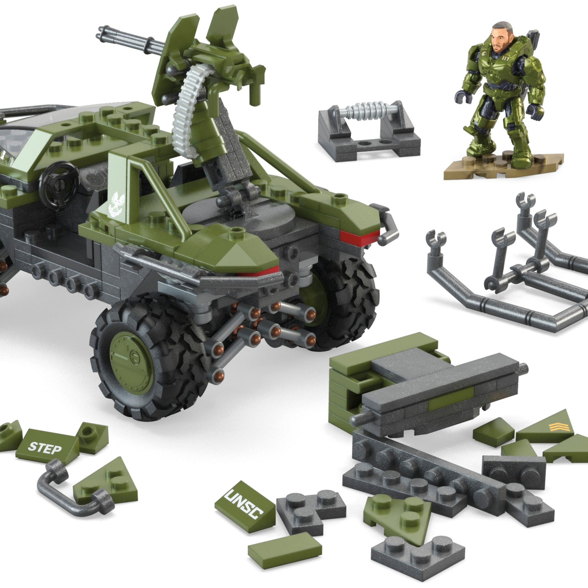 MEGA Halo FLEETCOM Warthog Vehicle Building Set - Image 3