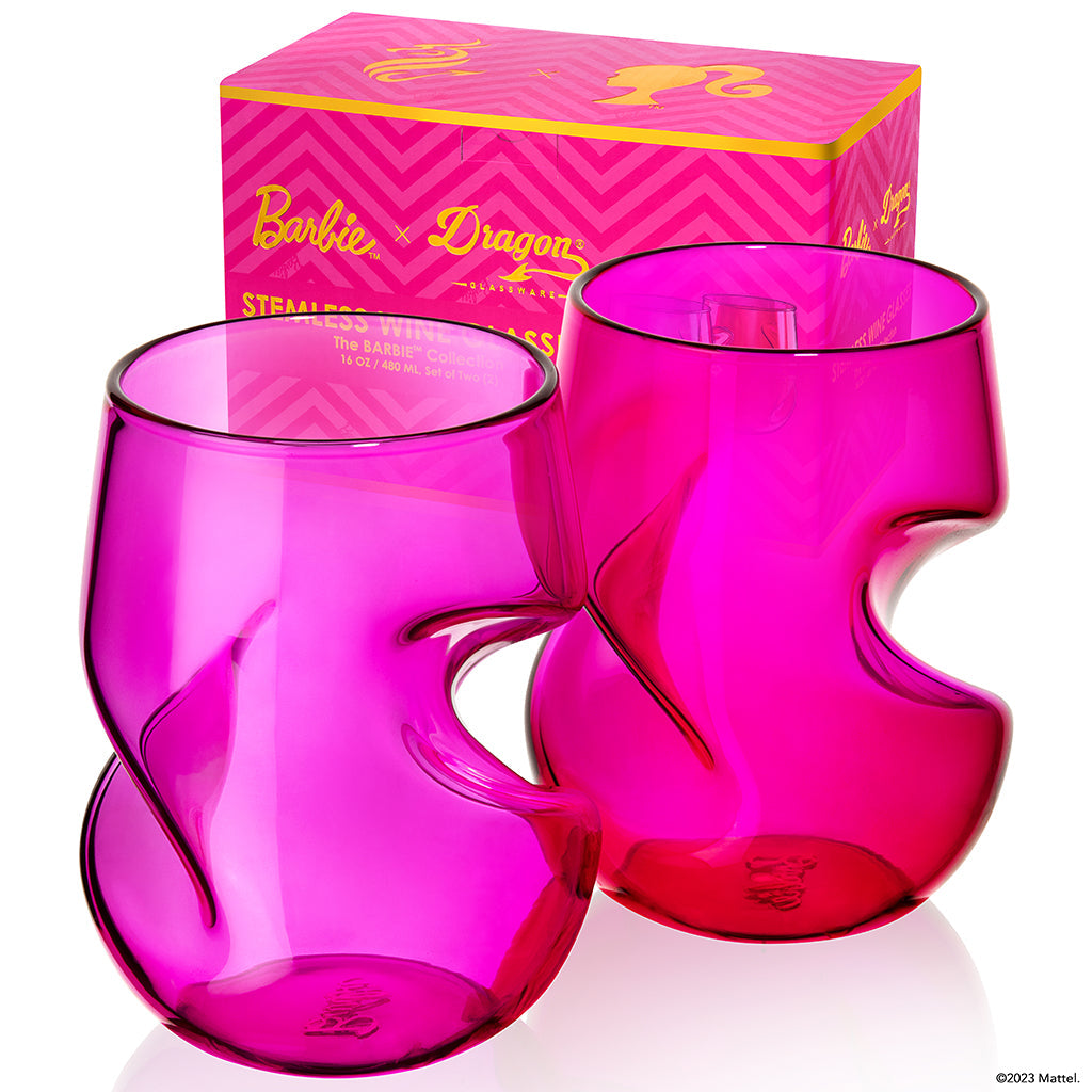 Barbie™ X Dragon Glassware® Stemless Wine Glasses - Image 7