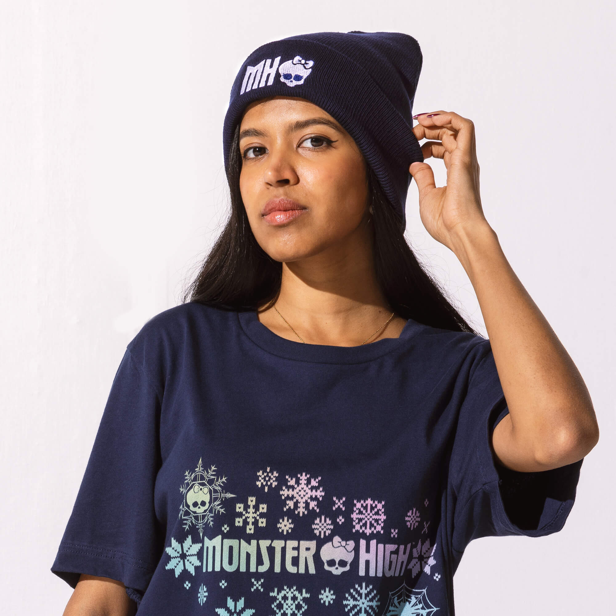 Monster High Navy Cuffed Beanie - Image 2