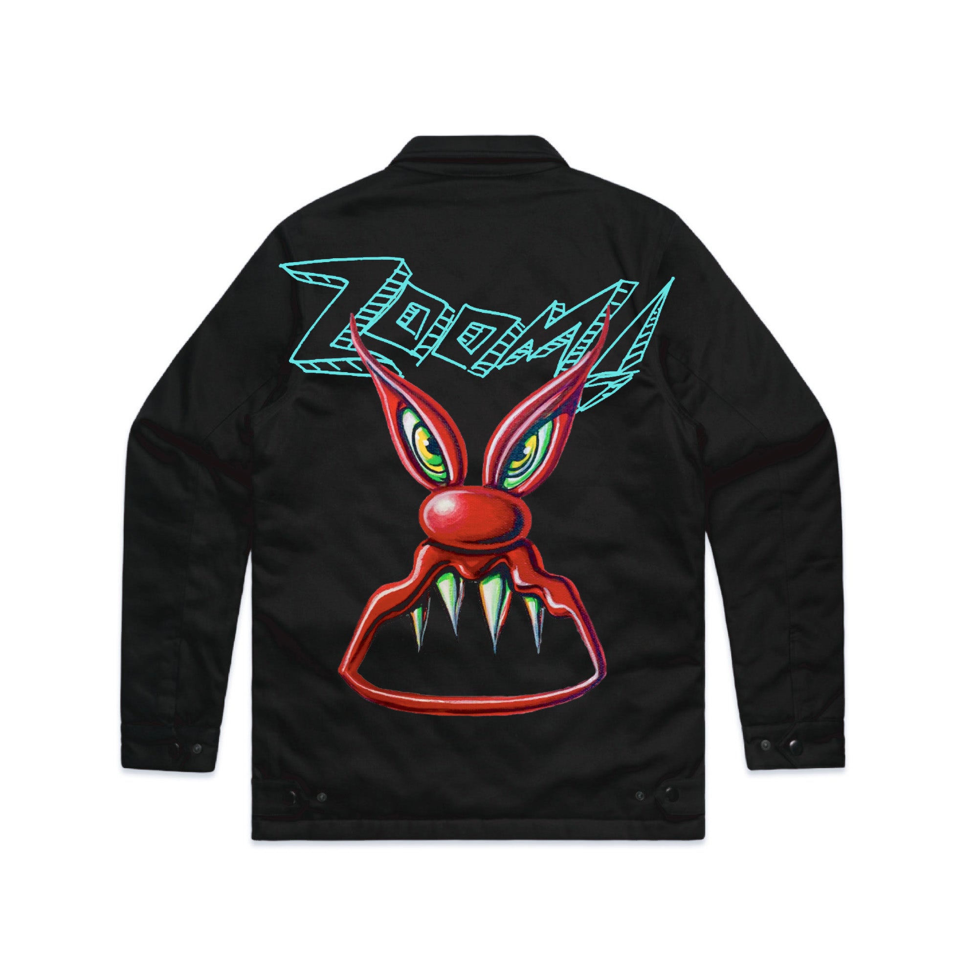 Hot Wheels x Kenny Scharf Black Embroidered Zip Front Jacket - Image 6