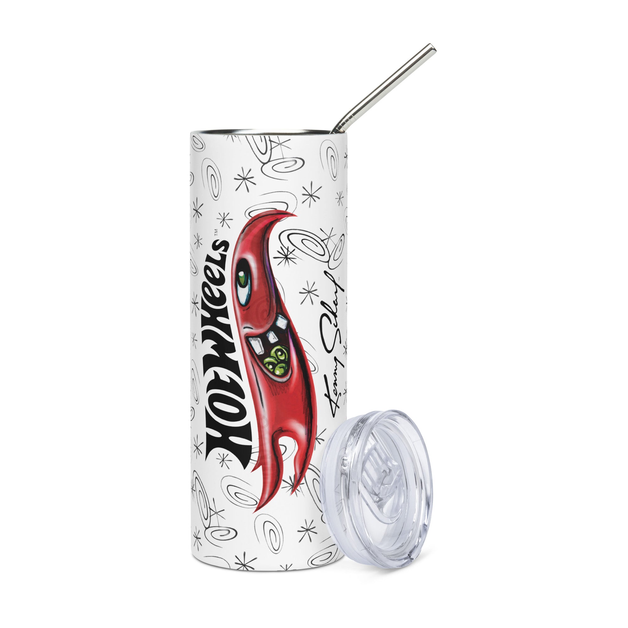 Hot Wheels x Kenny Scharf White Tumbler - Image 3