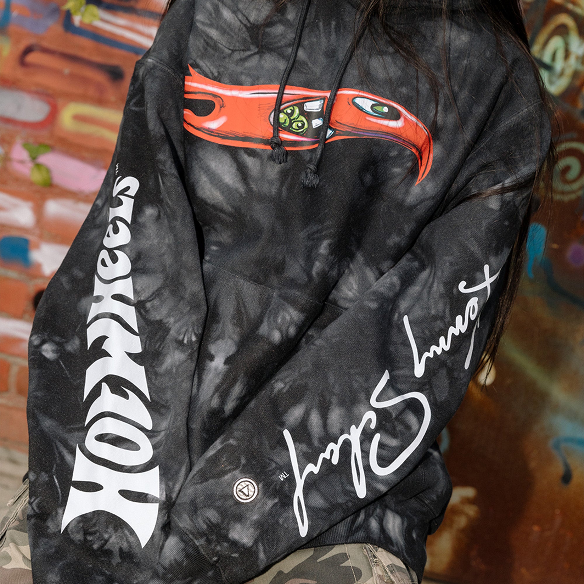 Hot Wheels x Kenny Scharf Black Tie Dye Hoodie - Image 3