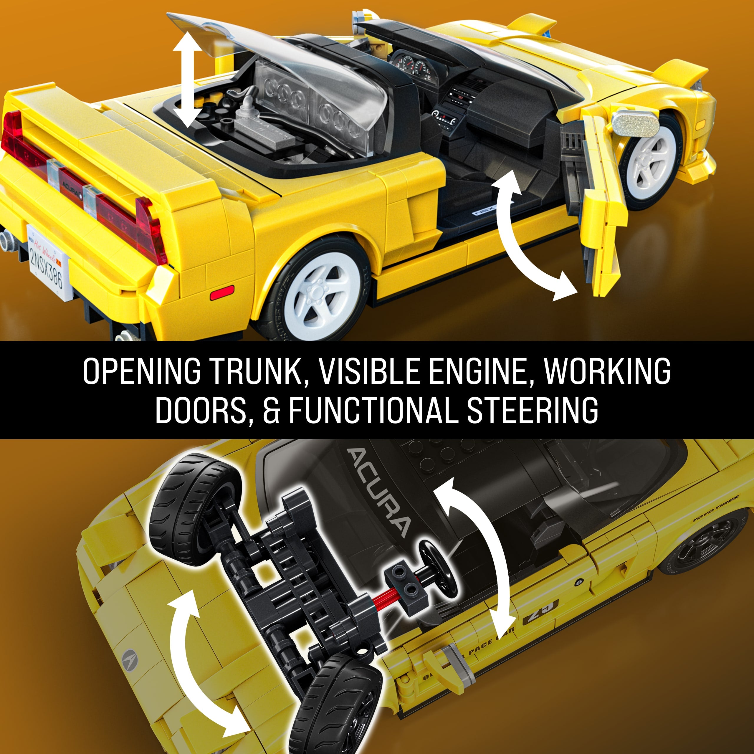 Mattel Brick Shop Hot Wheels '90 Acura Nsx Building Toy (877 Pieces). For Collectors - Image 6