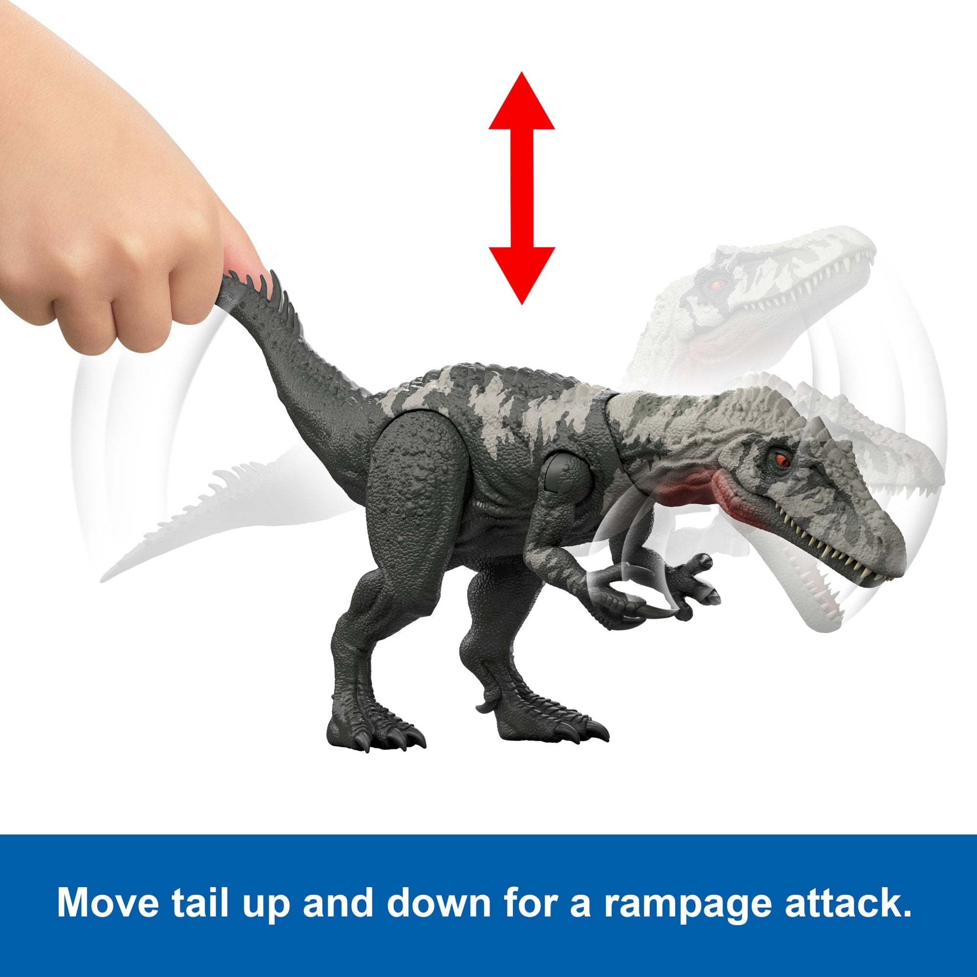 Jurassic World Rebirth Gigantic Thrashers Chilantalsaurus Dinosaur Figure Toy. Dual Attack - Image 4
