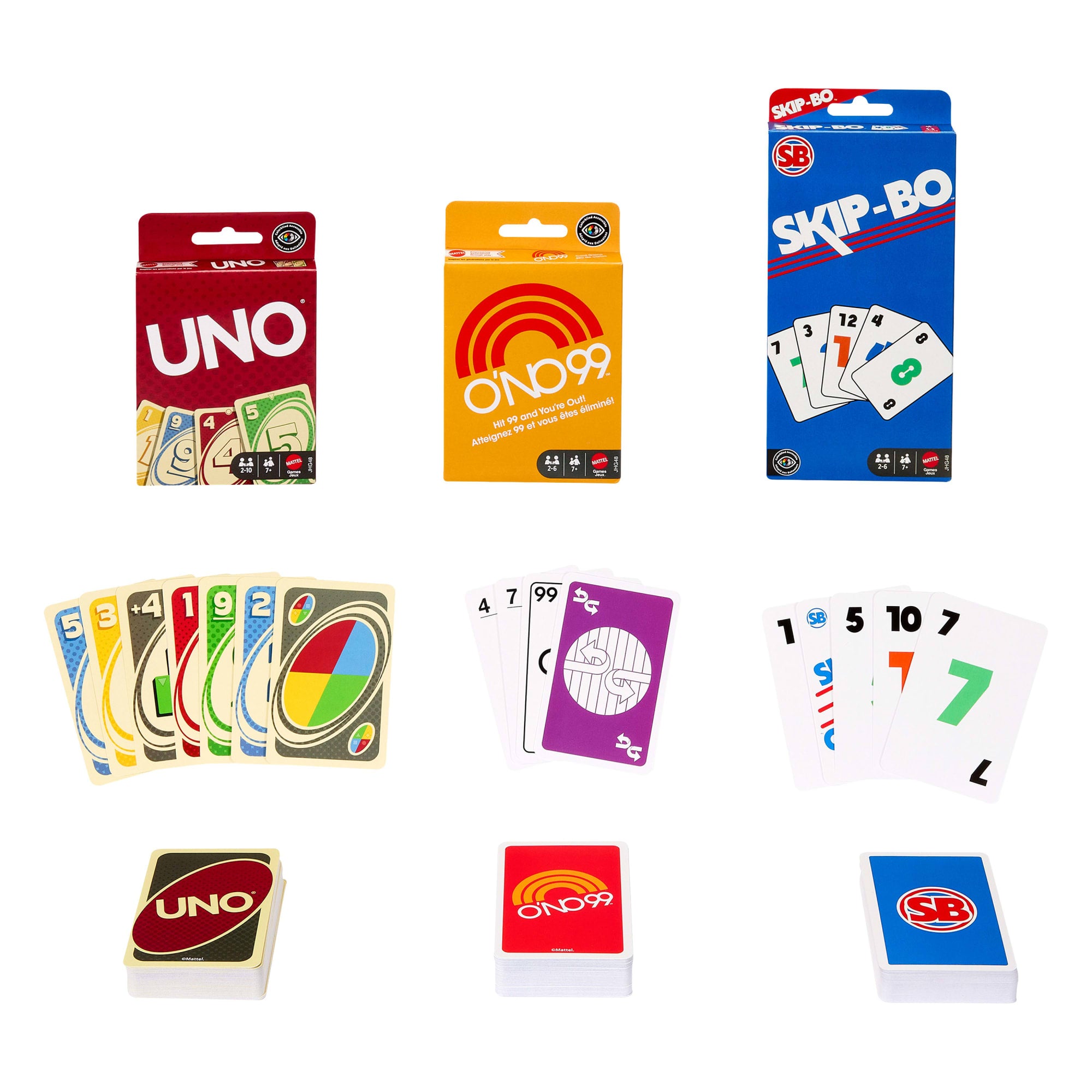 Vintage Set With 3 Card Games. UNO. O'No 99 & Ski-Bo For Kid. Adult & Family Nights & Parties - Image 4