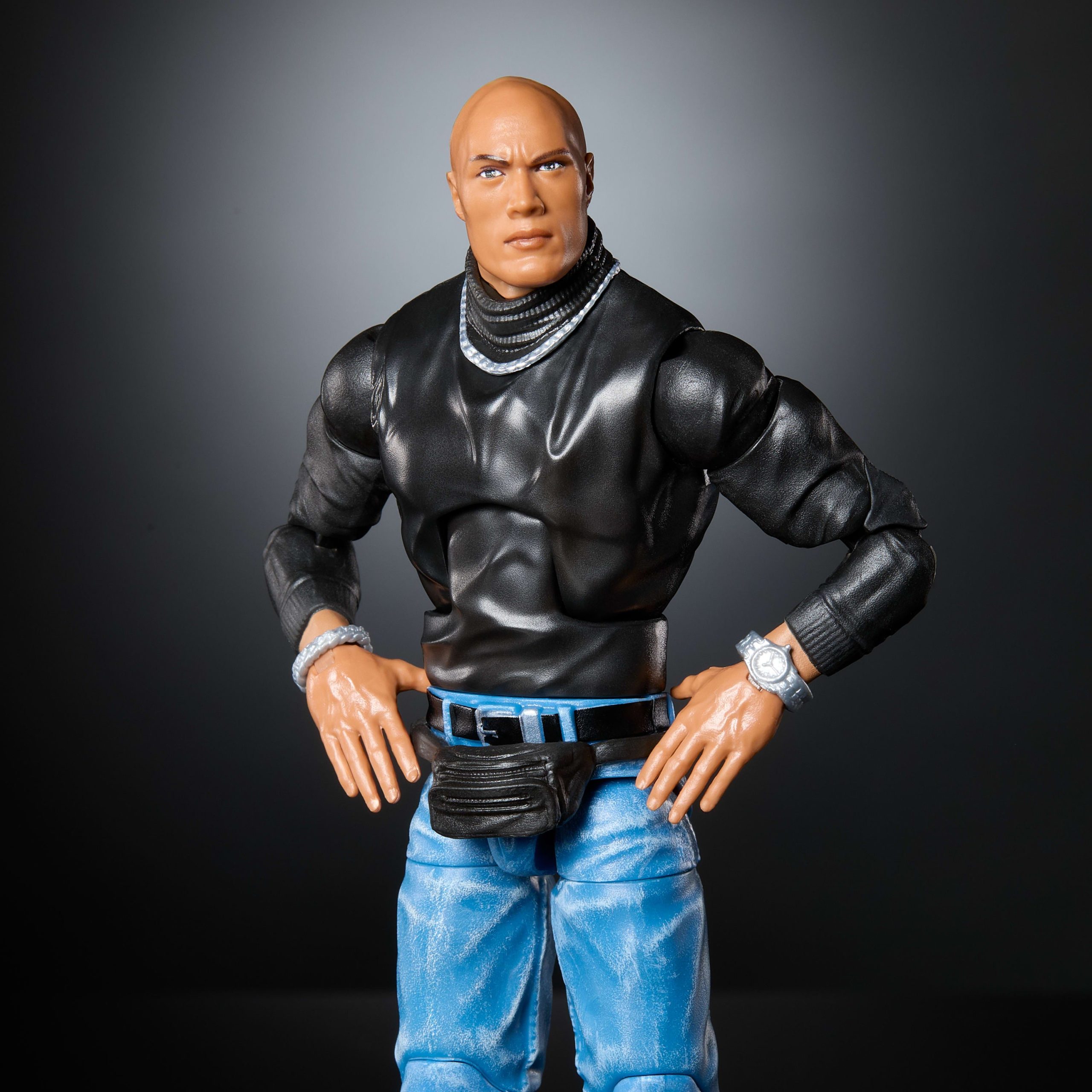 WWE Elite Collection The Rock Action Figure & Accessories. 6-inch Collectible Set - Image 3