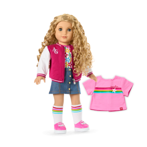 Truly Me™ 18-inch Doll #115 with curly blonde hair