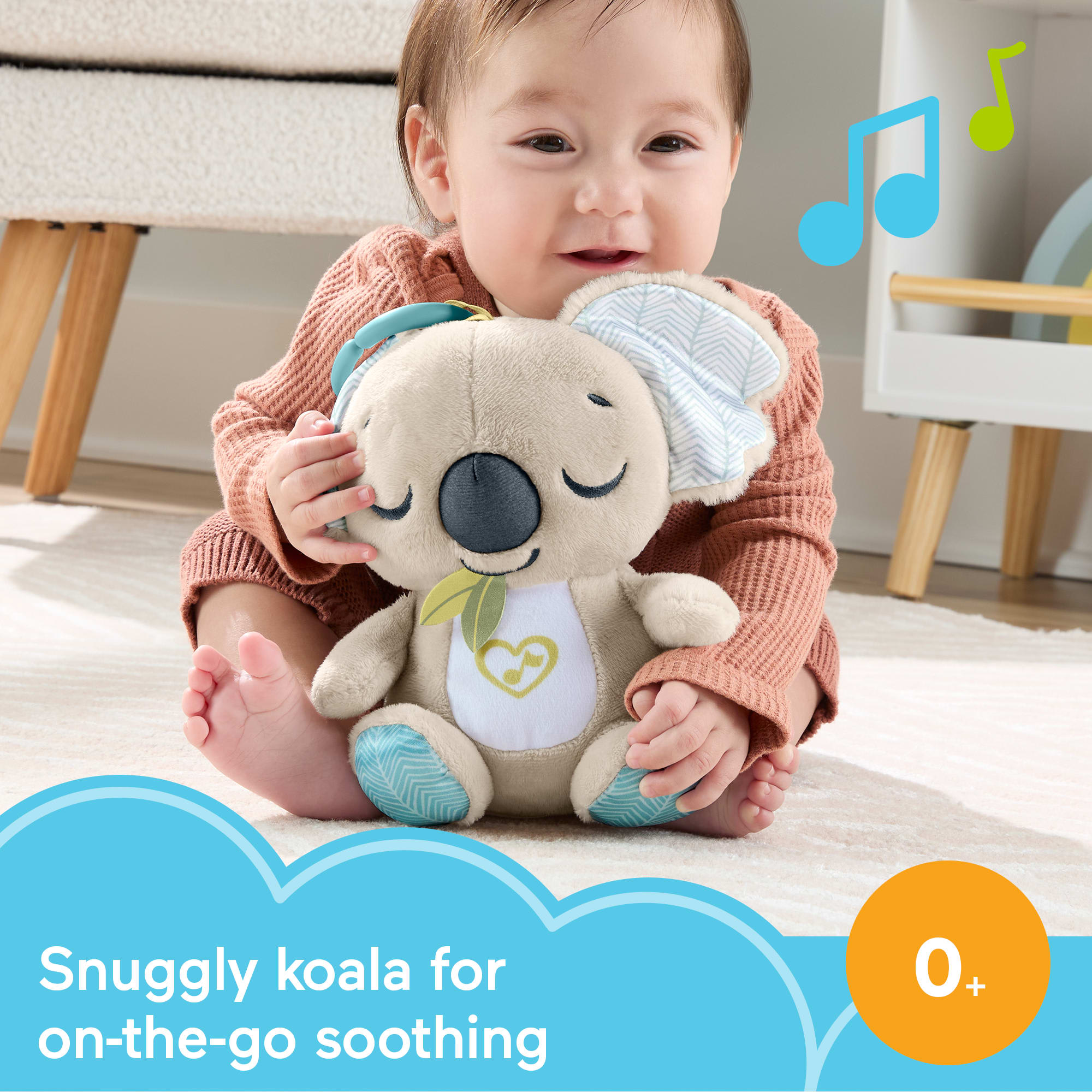 Fisher-Price On-The-Go Koala Soother Toy. Plush Portable Sound Machine For Newborns - Image 2