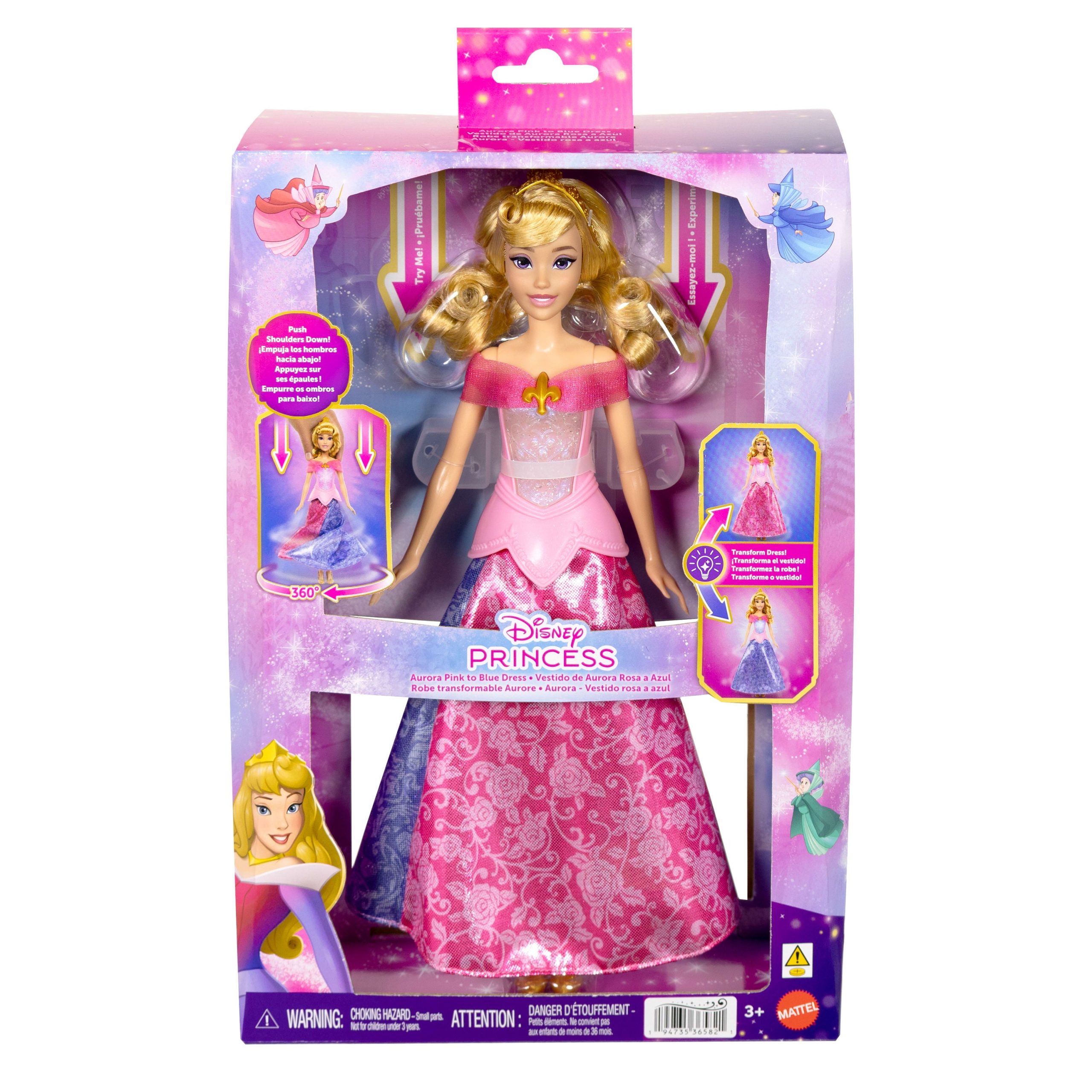 Princesses Disney Poupée Aurore et Sa Robe Magique - Image 6
