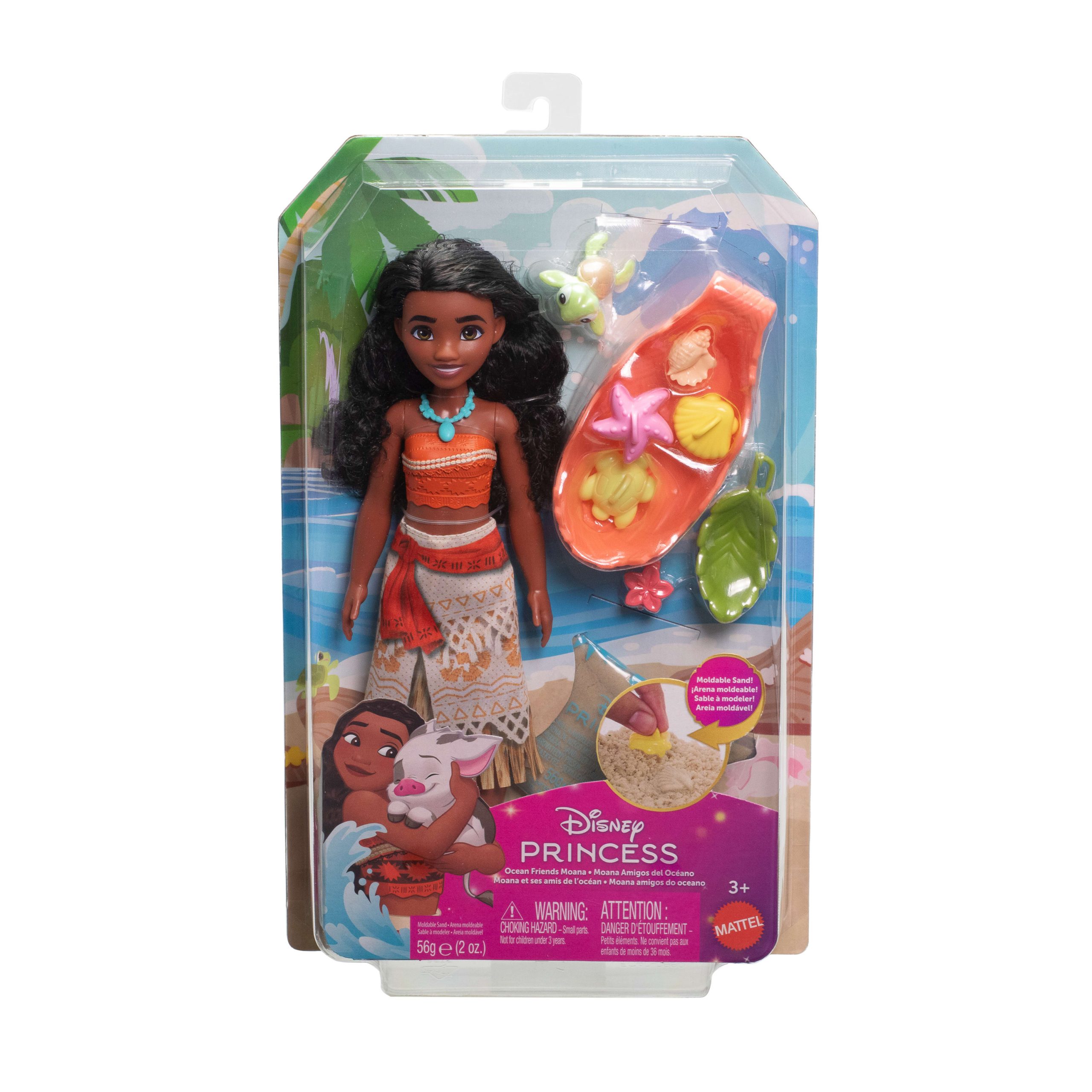 Disney Princess Ocean Friends Moana Doll With Moldable Sand. Animal Friend & 8 Accessories - Image 6