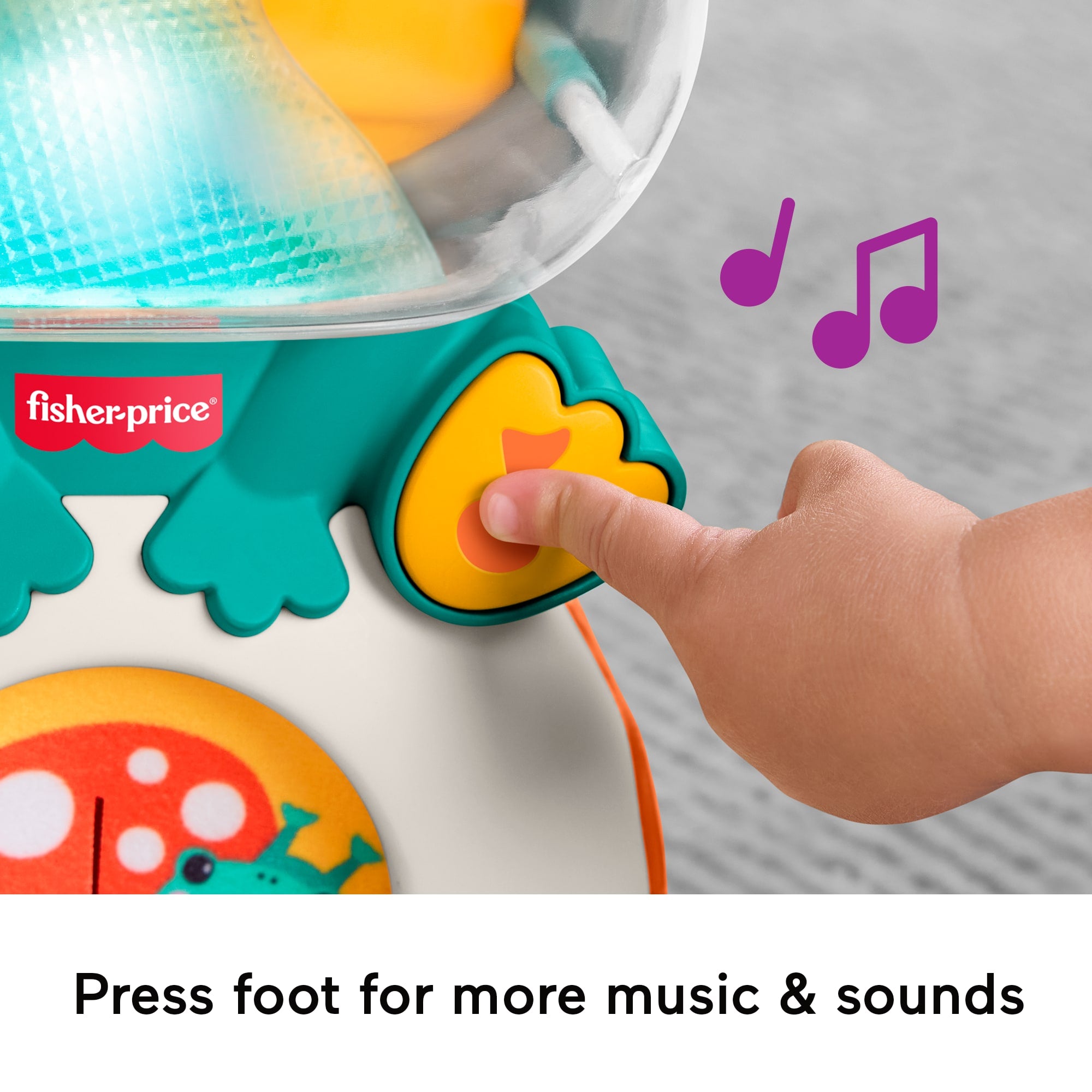 Fisher-Price Light-Up & Roll Frog Musical Ball Drop Activity Toy For Baby & Toddler. 3 Balls - Image 5