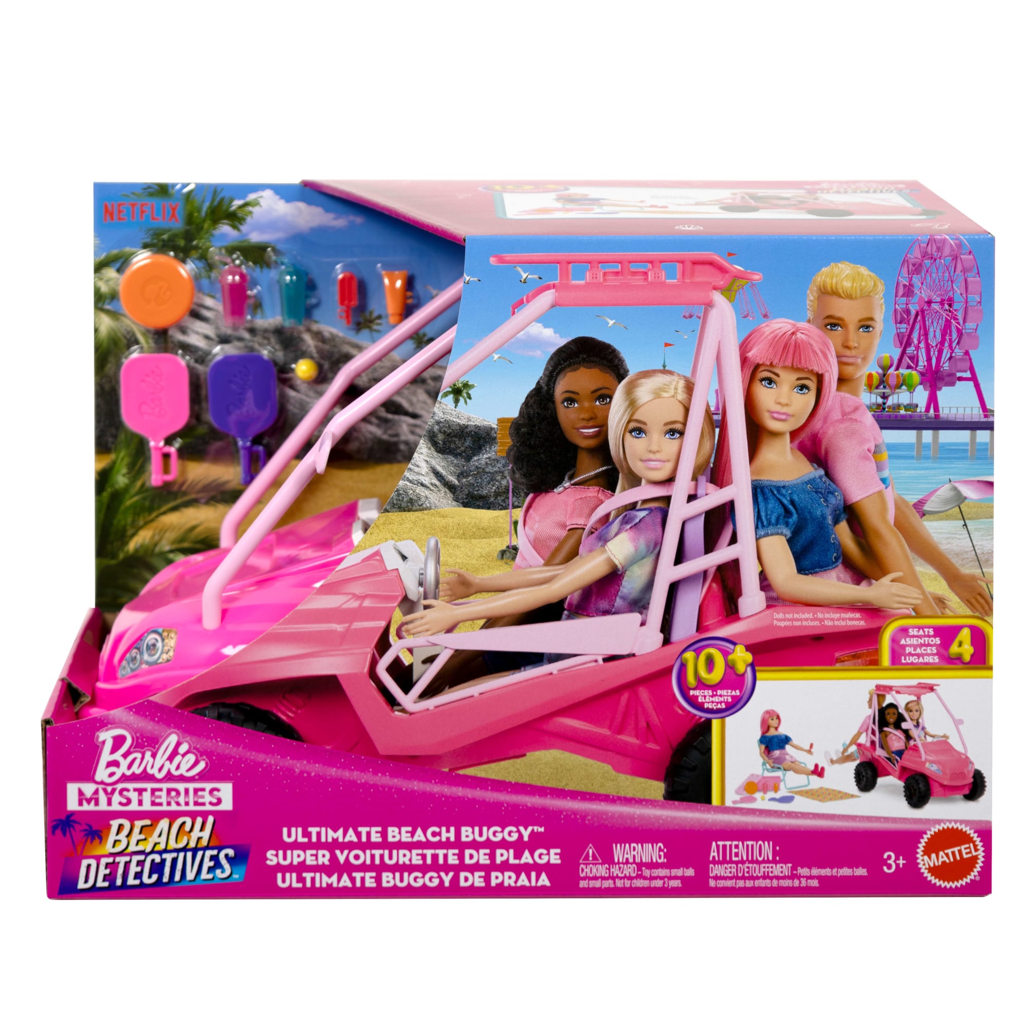 Barbie Veículo para Boneca Os Mistérios da Barbie: Detetives da Praia Beach Buggy - Image 6