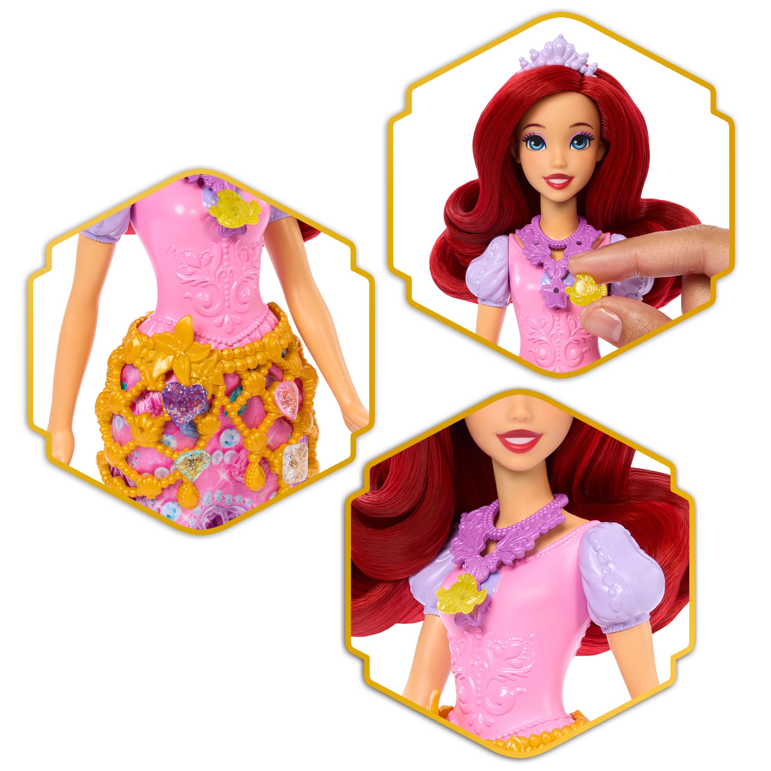 Disney Princesa Fashion Dolls Boneca Reveal Ariel - Image 3