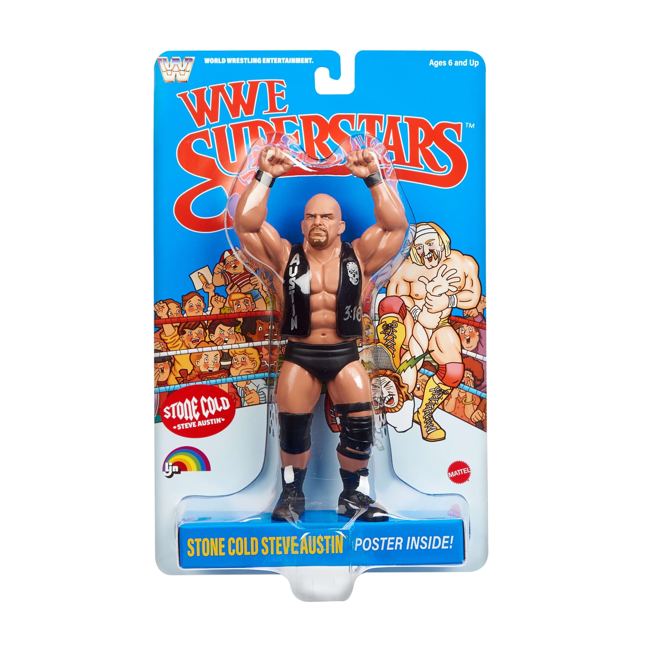 Ljn WWE Superstars Stone Cold Steve Austin Action Figure. 1980s Retro 8-Inch Collectible Toy - Image 2