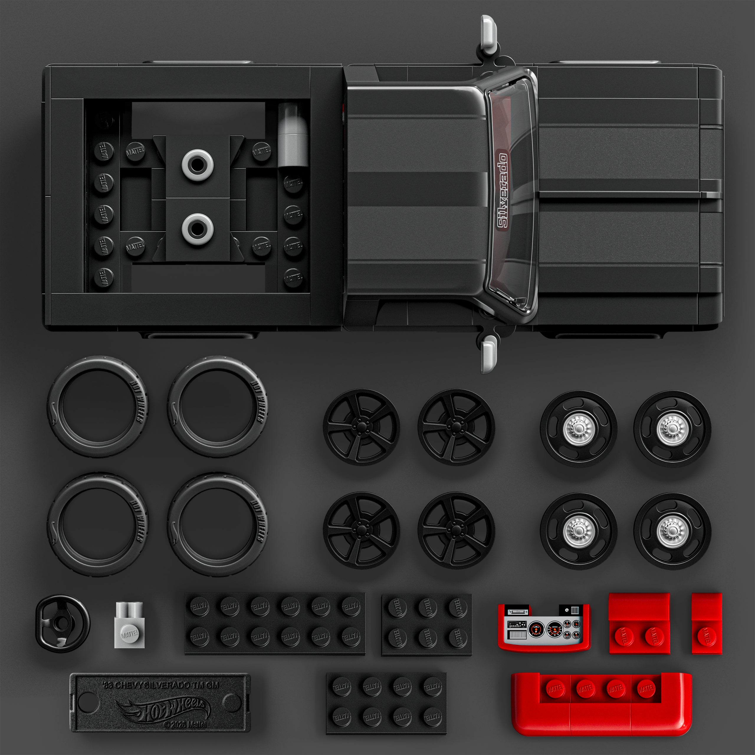 Coffret de Construction Mattel Brick Shop Hot Wheels. Chevy Silverado 1983 - Image 4