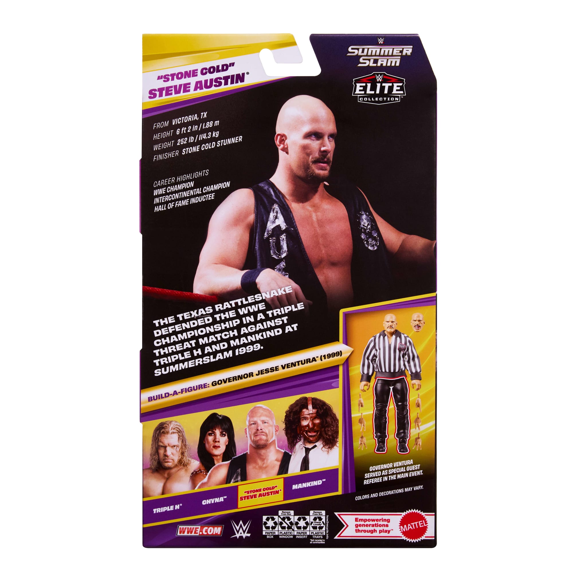 WWE Elite Collection Premium Live Event Stone Cold Steve Austin Action Figure Set. Summerslam Series - Image 6