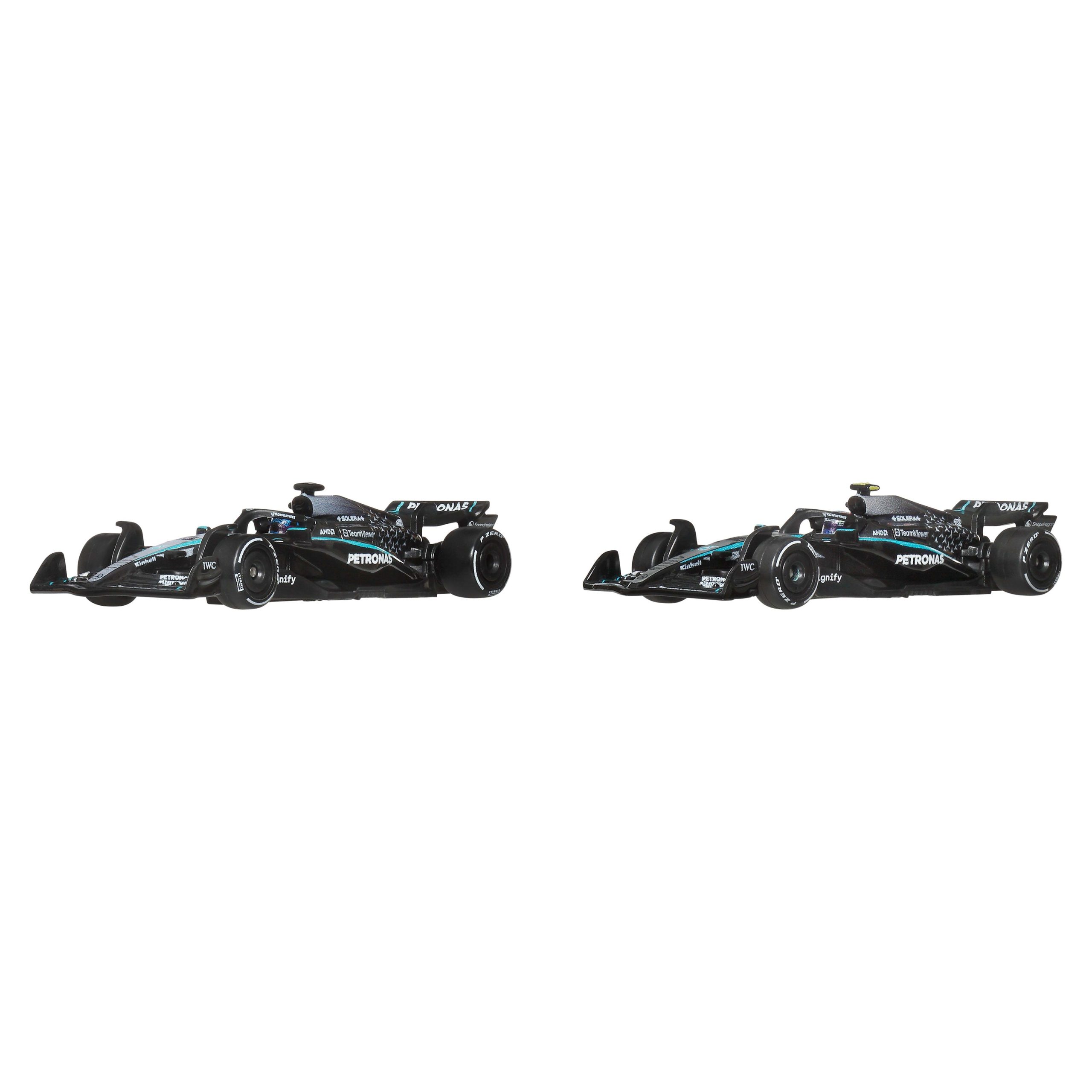 Hot Wheels Premium Mercedes-Amg Petronas Formula One Team 2-Pack With Russell & Antonelli Racecars - Image 2