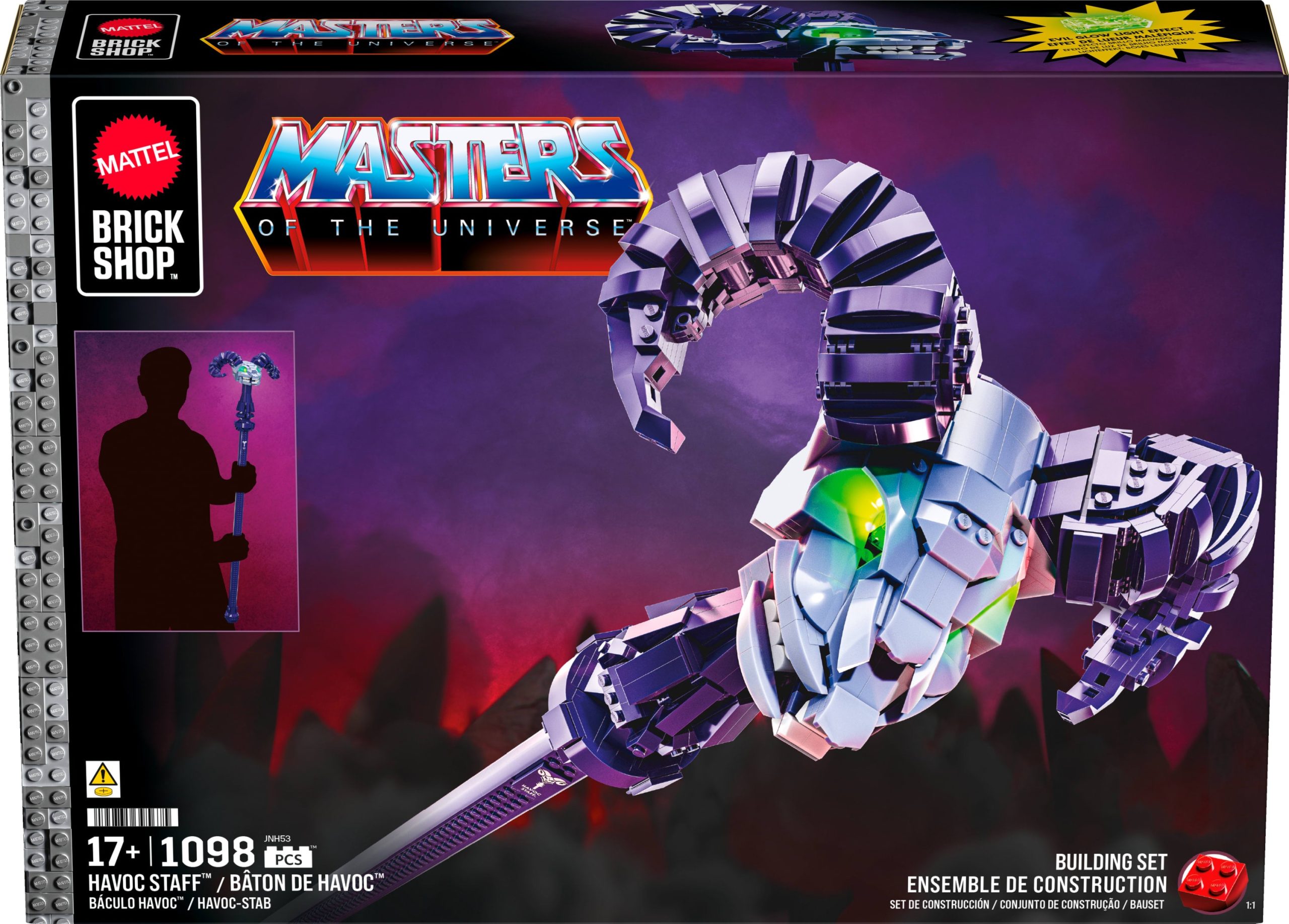 Mattel Brick Shop Masters of the Universe Skeletor Havoc Staff - Image 8