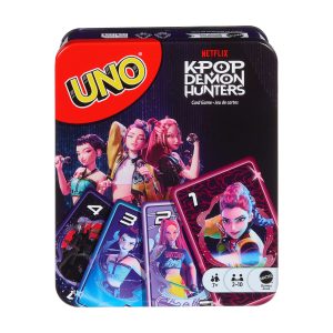 UNO Kpop Demon Hunters Card Game in A Decorative Tin For Kid. Adult & Family Nights With Movie-Inspired Deck