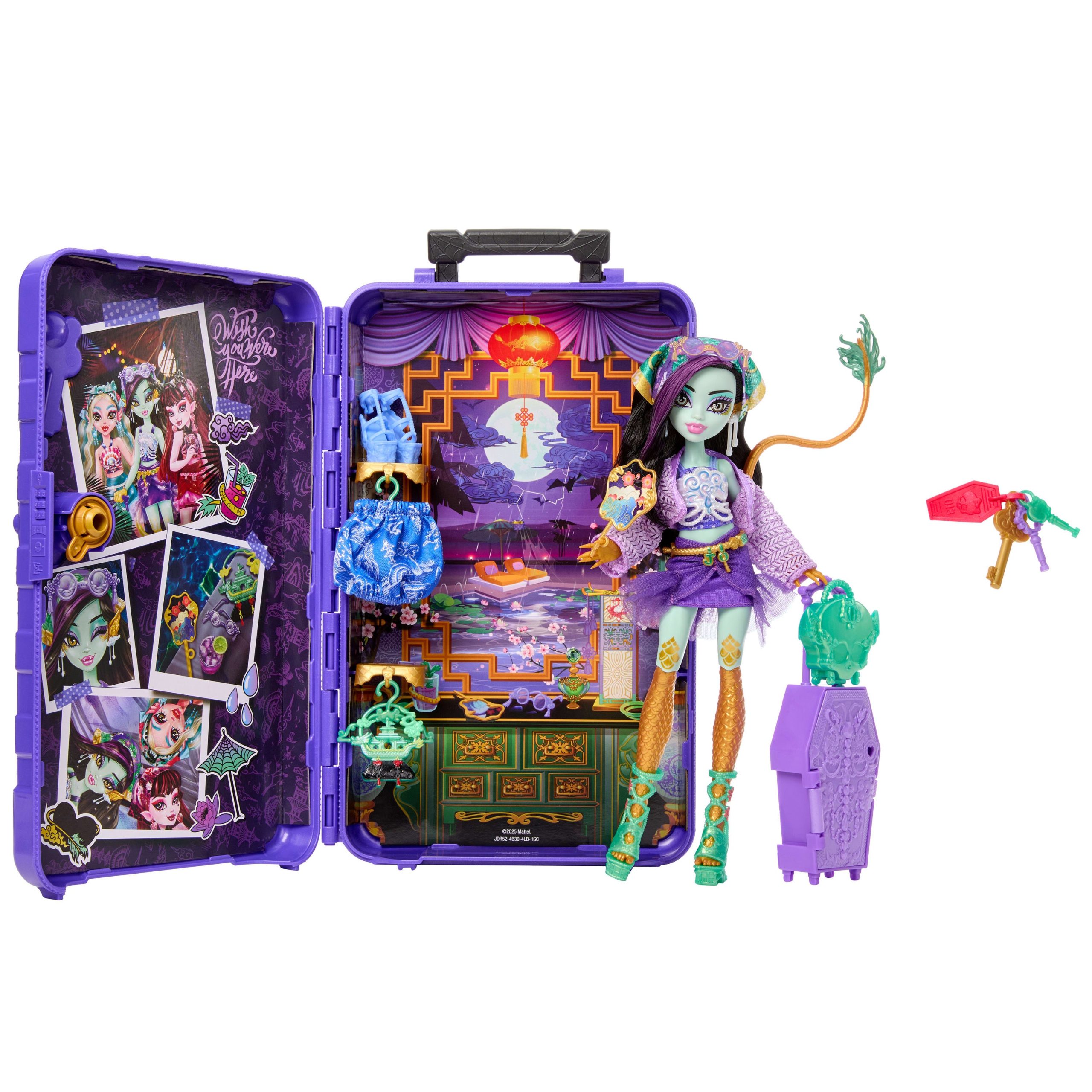 Monster High Skulltimate Secrets Gore-Geous Oasis Playset. Jinafire Long Doll And Accessories - Image 5