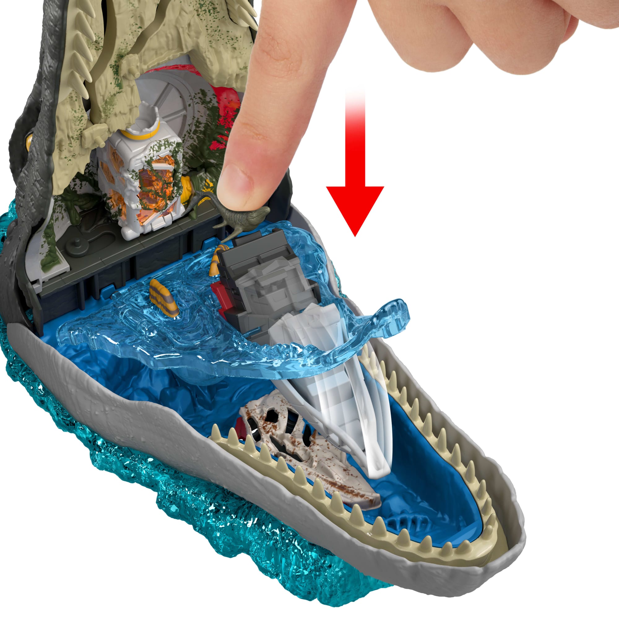 Coffret de Jeu Mosasaure Jurassicworld: Renaissance de Luxe. 7Fonctions et Effets Sonores Interactifs. 6Micro Figurines - Image 4