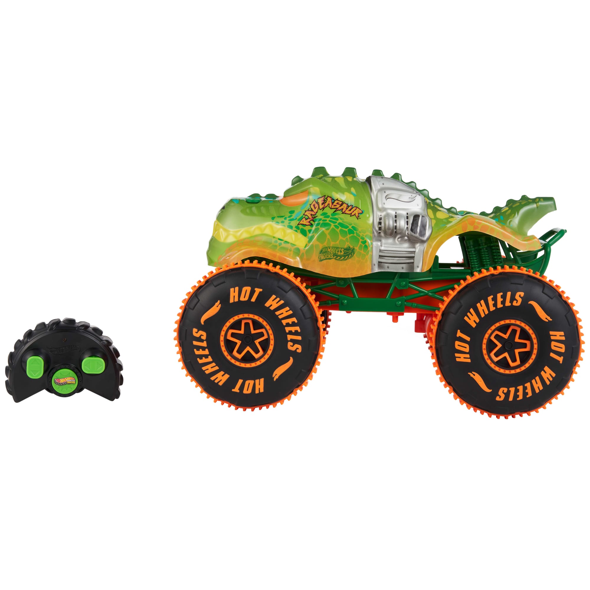 Hot Wheels Monster Trucks RC Rageasaur. Battery-Powered Remote-Control Toy Truck in 1:15 Scale - Image 4