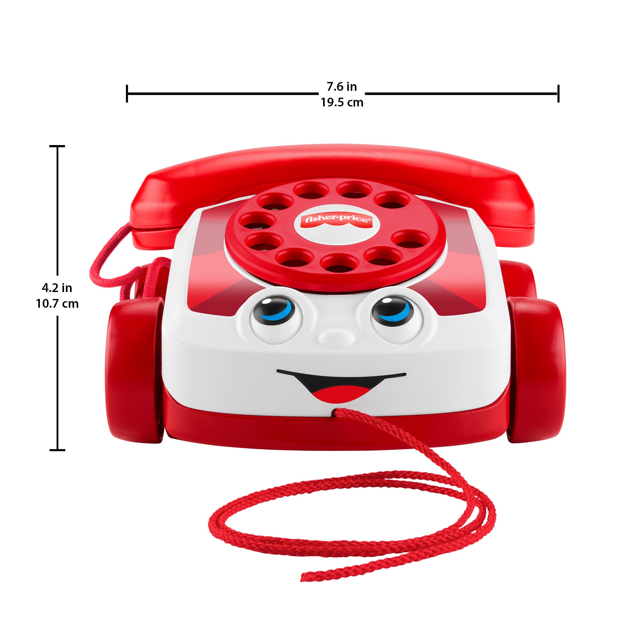 Fisher-Price Red Chatter Telephone Baby & Toddler Pull Toy. Mattel 80th Anniversary Edition - Image 6