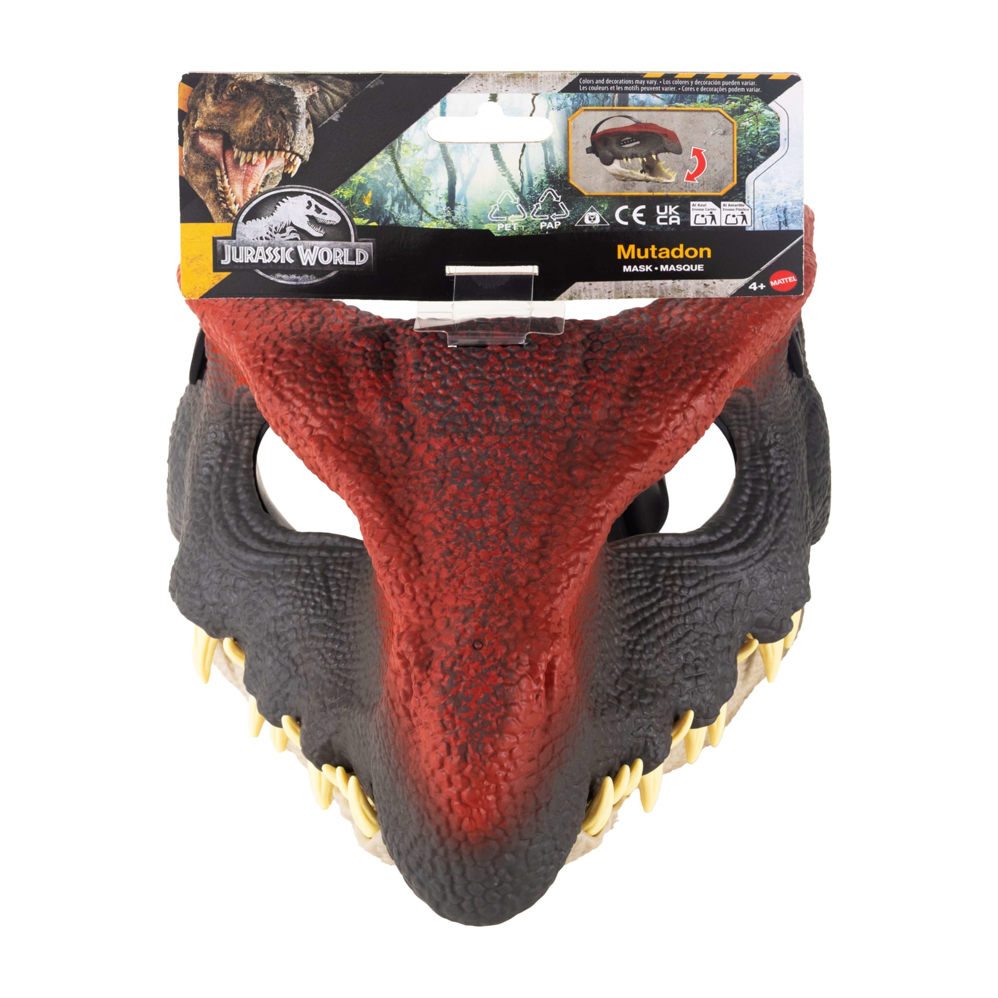 Jurassic World Rebirth Mutadon Dinosaur Movie Mask. Role Play Headgear. Jaw Opens For Chomp Action - Image 6