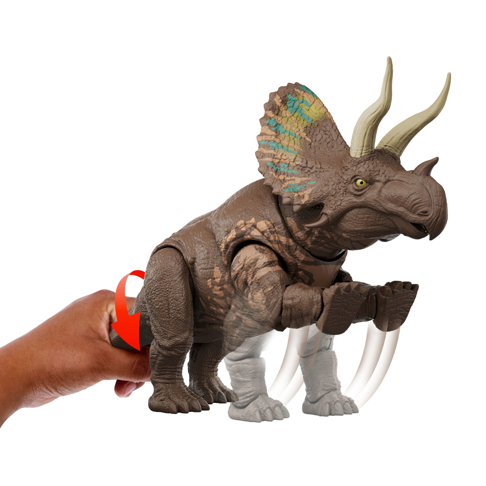 Jurassic World Dinosaurio de Juguete Rebirth Rastreadores Gigantes Eotriceratops - Image 4