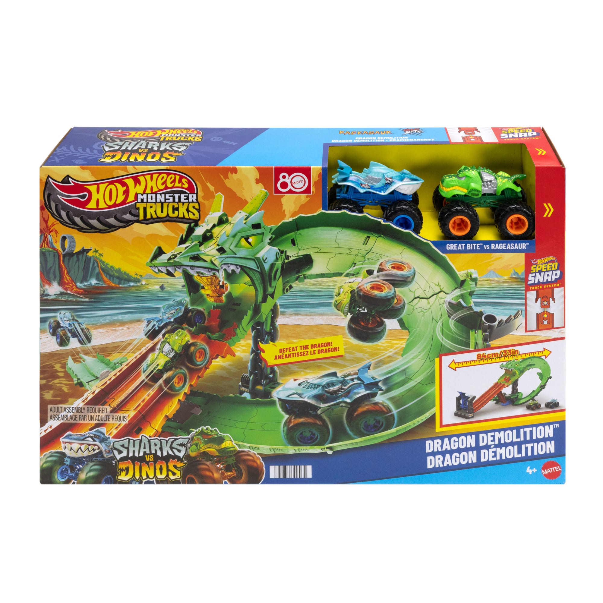 Hot Wheels Monster Trucks Démolition du Dragon - Image 6