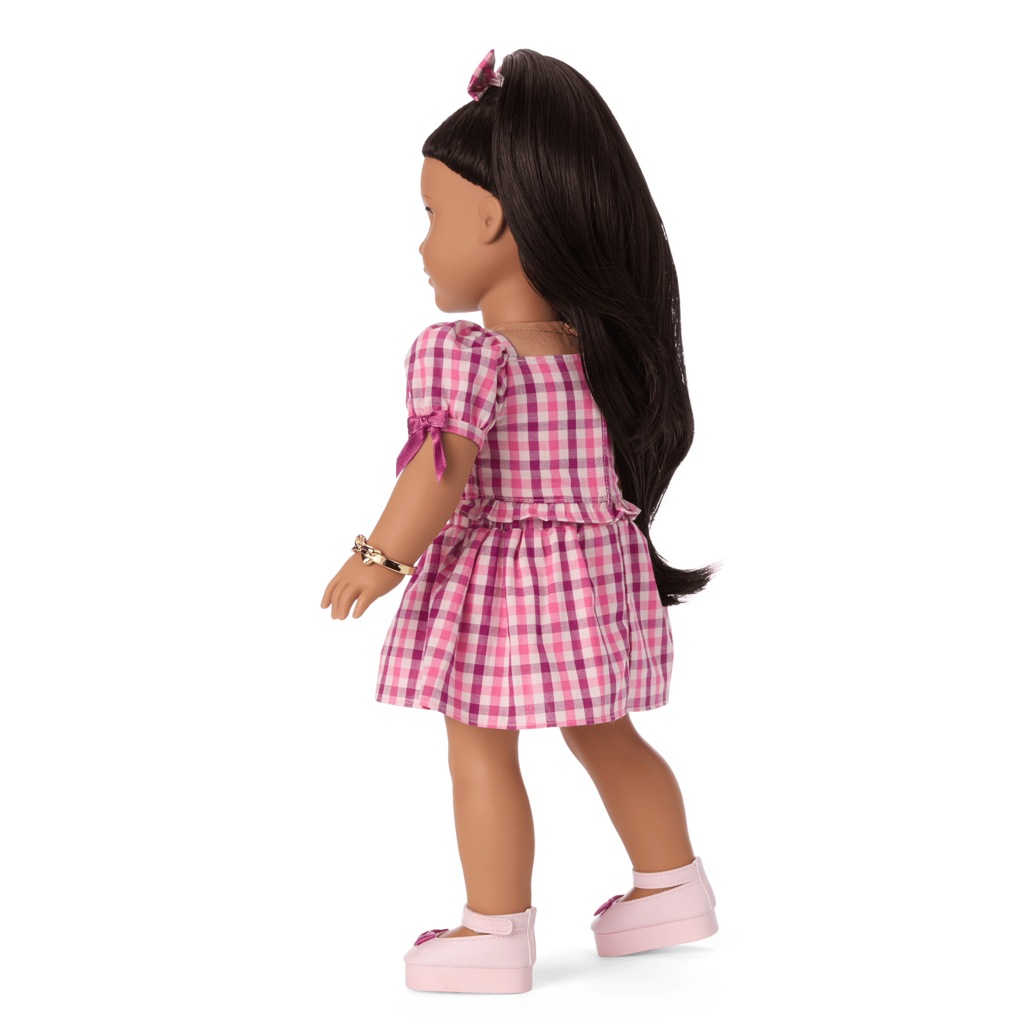 Raquel's™ Gingham Ruffle Outfit for Girls & 18-inch Dolls + Raquel Doll (Girl of the Year™ 2026) - Image 7