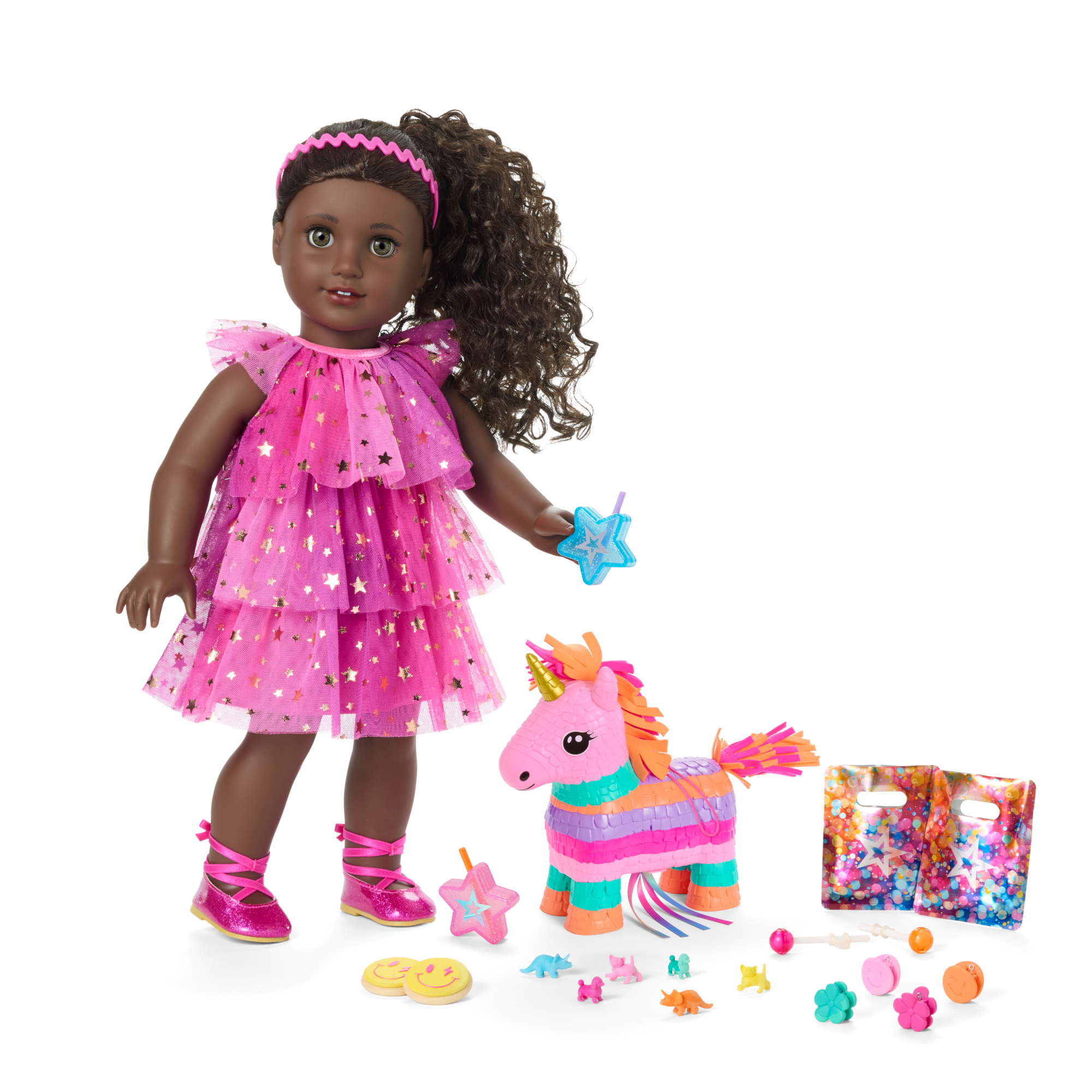Pink Party-Ready Dresses & Accessories for Girls & 18-inch Dolls - Image 3